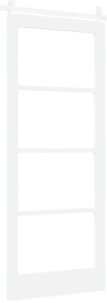 vidaXL Ολισθητή Πόρτα Χειροκίνητος Λευκό 83 x 202 εκ. Ξύλο και μέταλλο