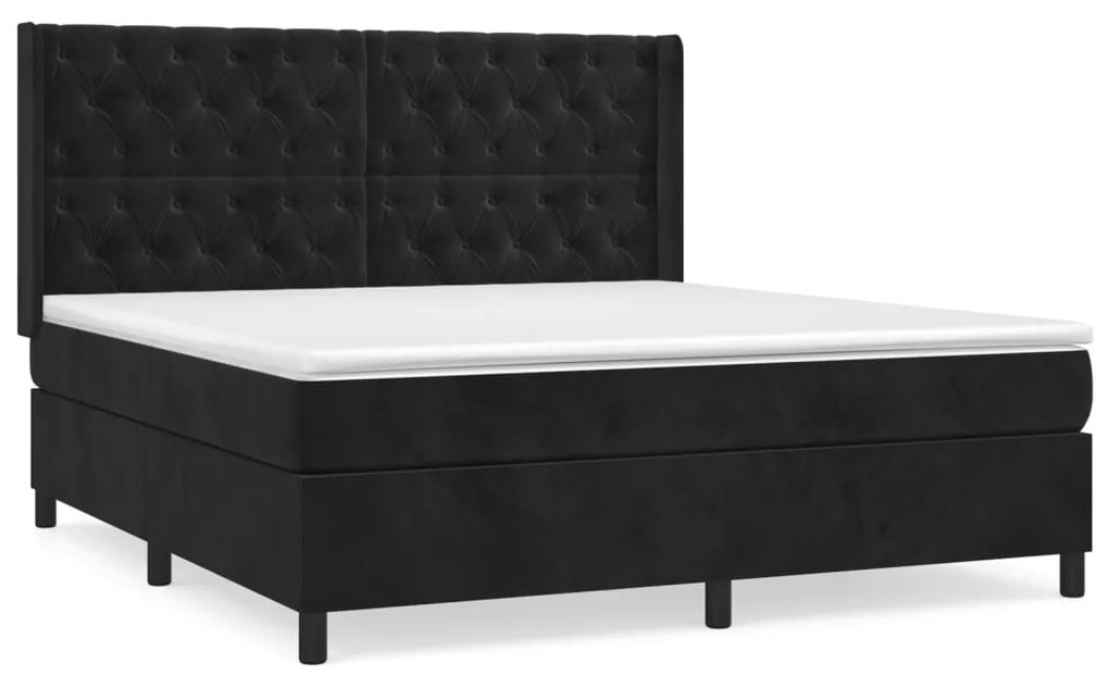 ΚΡΕΒΑΤΙ BOXSPRING ΜΕ ΣΤΡΩΜΑ ΜΑΥΡΟ 160X200 ΕΚ. ΒΕΛΟΥΔΙΝΟ 3132869