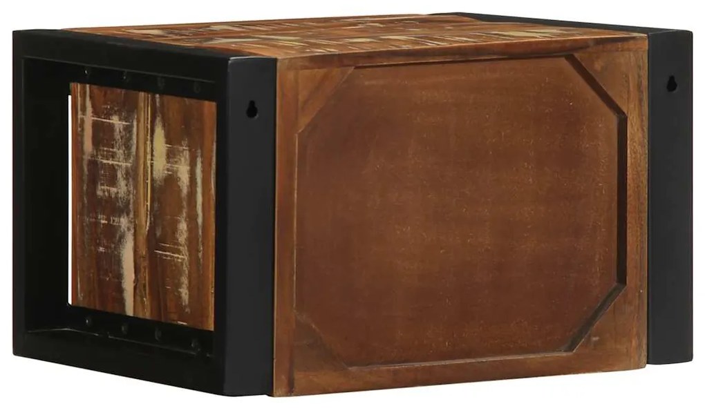 vidaXL Κομοδίνο Πολύχρωμο 40x35x25 cm Στερεό ξύλο αναγεννημένο