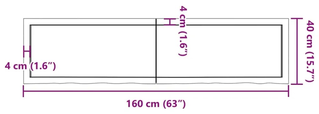 ΡΑΦΙ ΤΟΙΧΟΥ ΣΚΟΥΡΟ ΓΚΡΙ 160X40X6 ΕΚ. ΕΠΕΞΕΡΓ. ΜΑΣΙΦ ΞΥΛΟ ΔΡΥΟΣ 363831