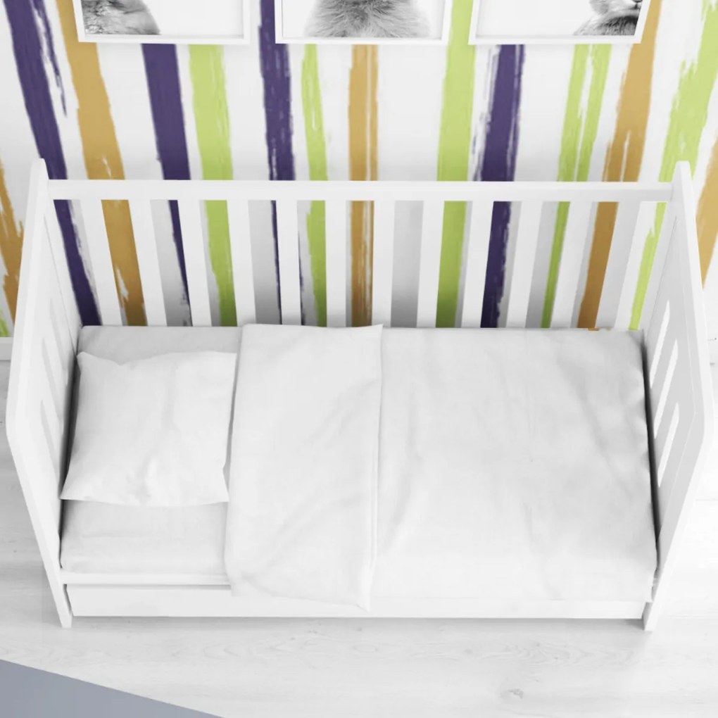Παπλωματοθήκη Κούνιας (120x160) Dimcol Solid White 491
