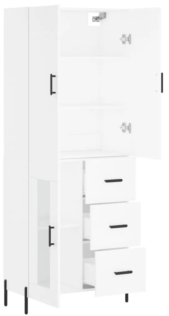 vidaXL Ντουλάπι Λευκό 69,5x34x180 εκ. από Επεξεργασμένο Ξύλο