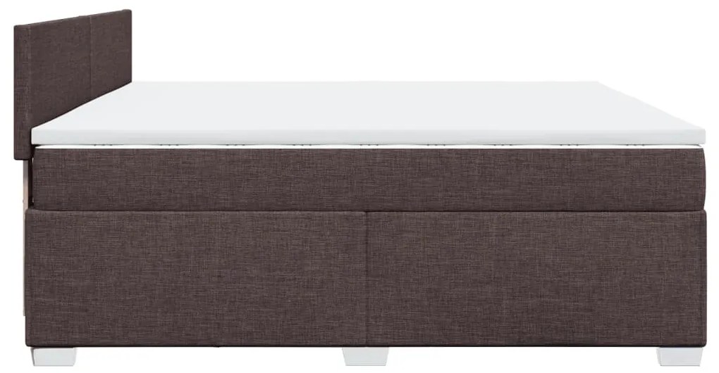 ΚΡΕΒΑΤΙ BOXSPRING ΜΕ ΣΤΡΩΜΑ ΣΚΟΥΡΟ ΚΑΦΕ 200X200 ΕΚ. ΥΦΑΣΜΑΤΙΝΟ 3288291