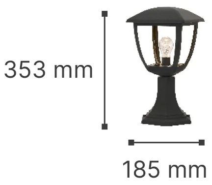 Φωτιστικό δαπέδου εξωτερικού χώρου Avalanche 1xE27 Outdoor Stand Light Black D:35.3cmx18.5cm (80400214) - 80400214 - 80400214