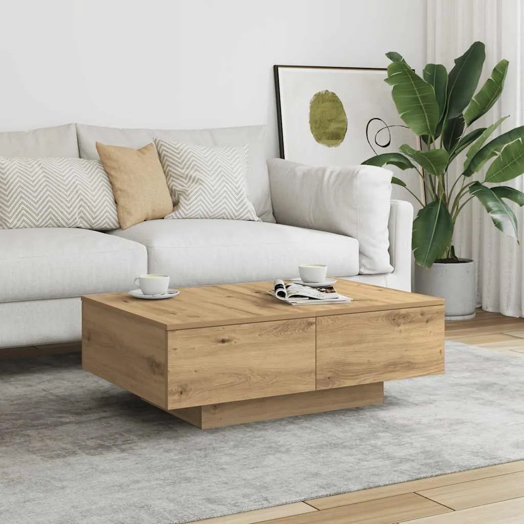 vidaXL Τραπεζάκι Σαλονιού Artisan Δρυς 90x60x31 εκ. Επεξ. Ξύλο