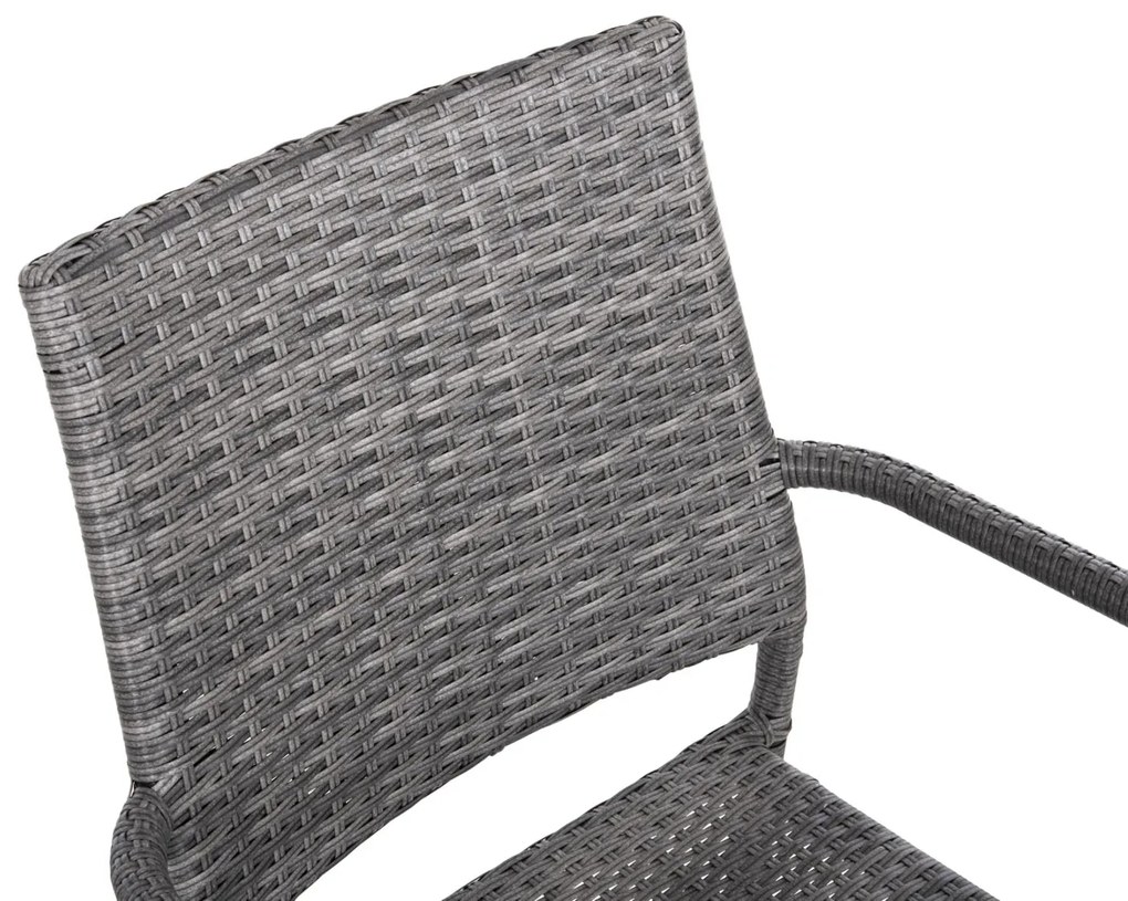 Καρέκλα - Πολυθρόνα MORNER C6074.02 Μεταλλική με Γκρί Rattan 55x58x87Υ εκ. 55x58x87 εκ.