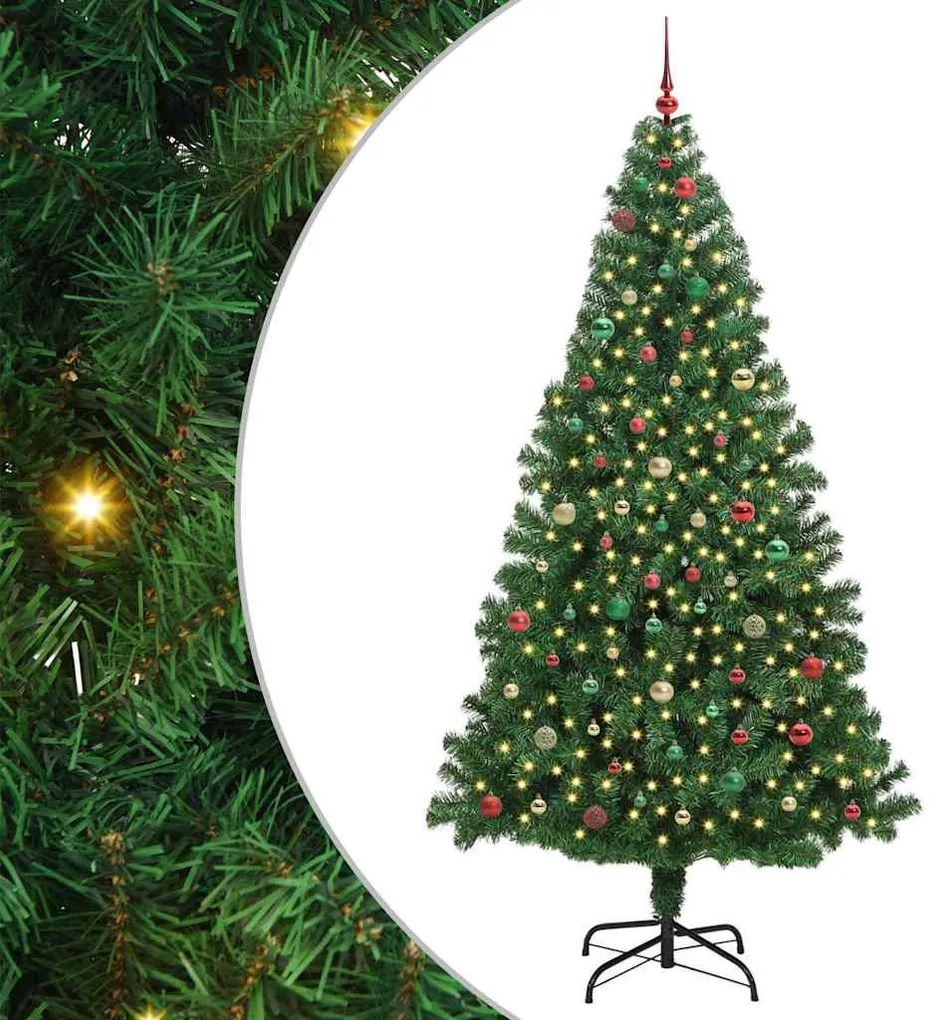vidaXL Τεχνητό Χριστουγεννιάτικο Δέντρο με 300 LED Πράσινο 240 cm