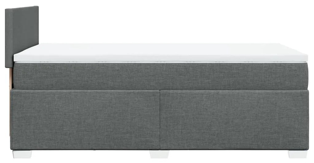 ΚΡΕΒΑΤΙ BOXSPRING ΜΕ ΣΤΡΩΜΑ ΣΚΟΥΡΟ ΓΚΡΙ 90X200 ΕΚ. ΥΦΑΣΜΑΤΙΝΟ 3285765