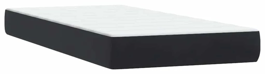 vidaXL Κρεβάτι Boxspring με Στρώμα Μαύρο 90x210 εκ. Βελούδινο