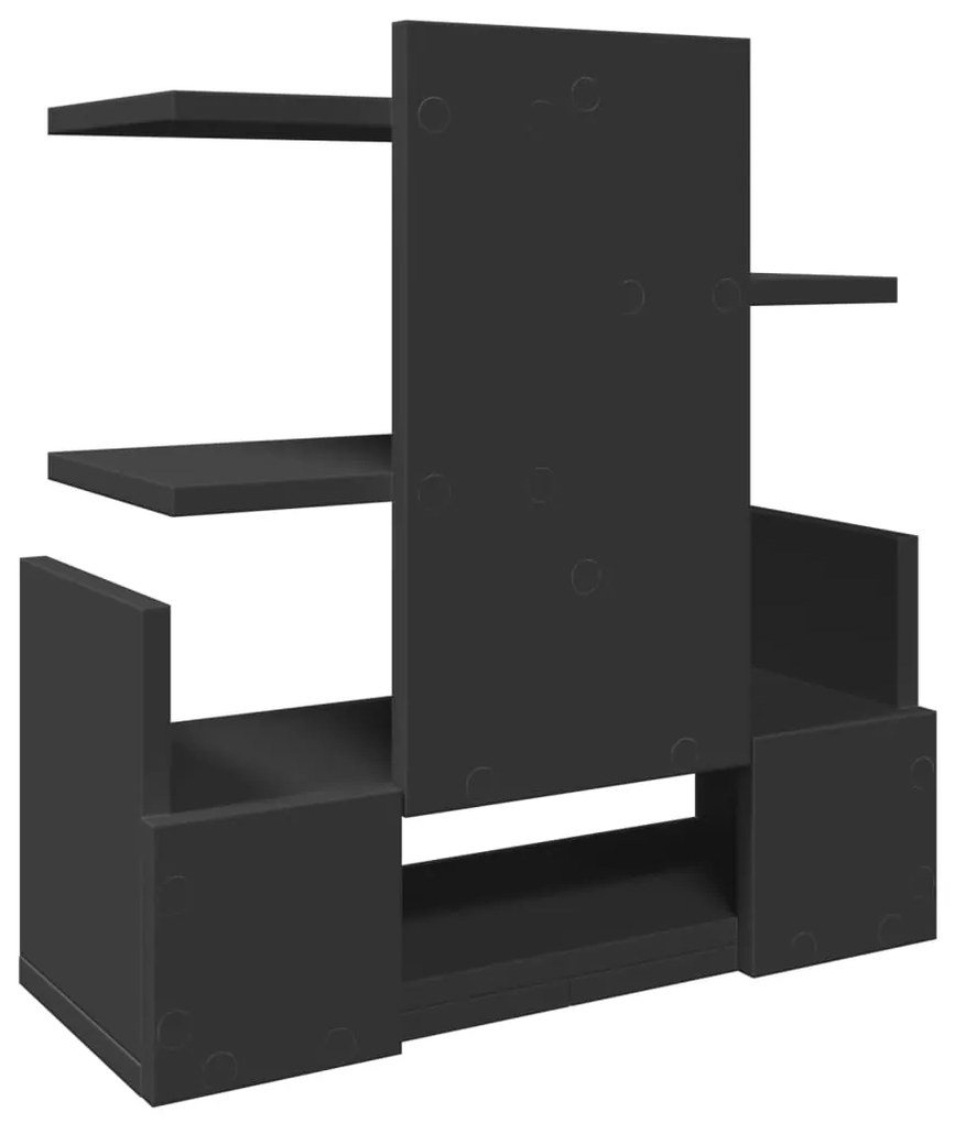 vidaXL Έπιπλο Οργάνωσης Γραφείου Μαύρο 49x20x52,5εκ Επεξεργασμένο Ξύλο