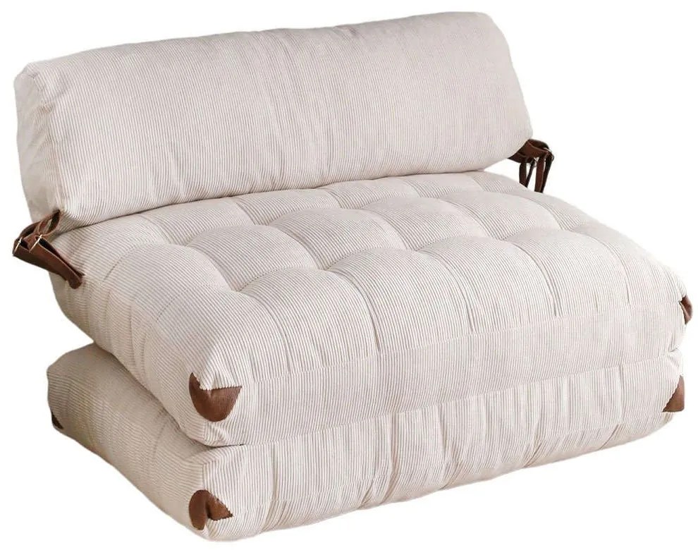 Πουφ Διθέσιο Αναδιπλούμενο Fold 383EVN1111 120x75x79cm White