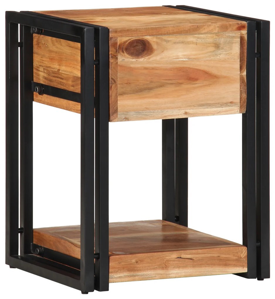 vidaXL Κομοδίνα 2 τεμαχίων 40x35x50 εκ Μασίφ Ξύλο Ακακίας