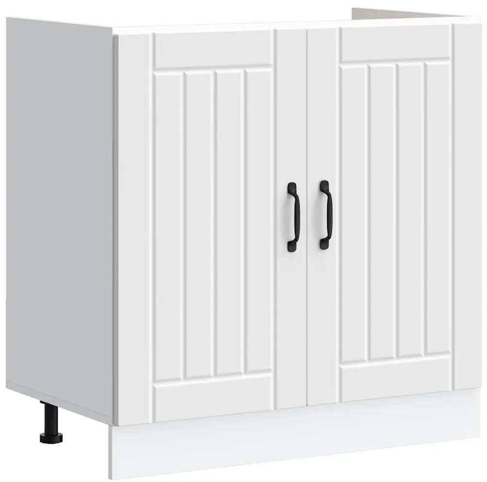 vidaXL Ντουλάπι βάσης νεροχύτη "Lucca" Λευκό κατασκευασμένο ξύλο