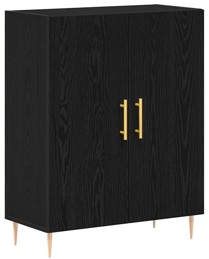 vidaXL Ψηλό Ντουλάπι Μαύρης Δρυός 69.5x34x180 εκ. Μηχανισμένο Ξύλο