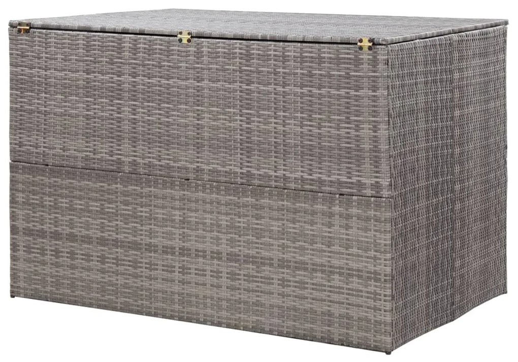 vidaXL Μπαούλο Εξωτερικού Χώρου Γκρι 150x100x100 εκ. Συνθετικό Ρατάν