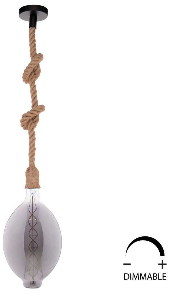 ΛΑΜΠΤΗΡΑΣ LED FILAMENT 8W E27 3000K SMOKE DIMMABLE HM4051.03