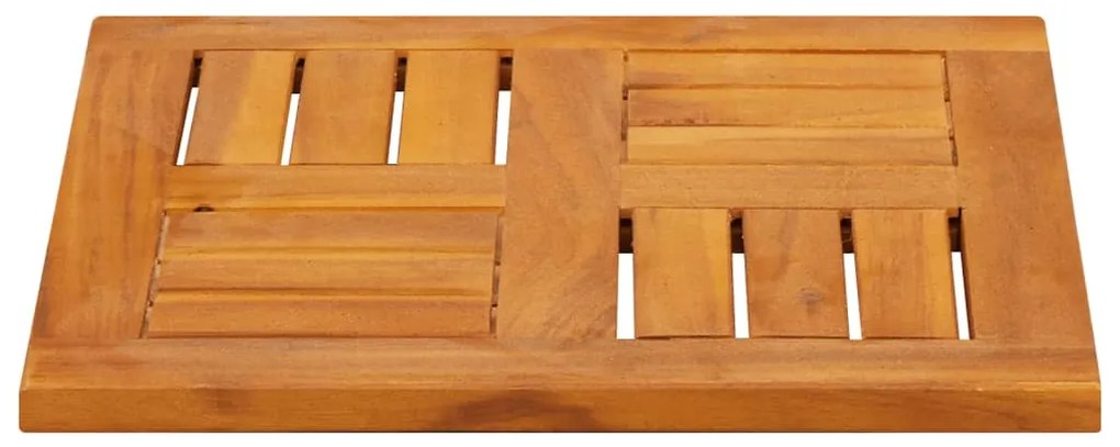 Επιφάνεια Τραπεζιού Τετράγωνη 40x40x2 εκ. Μασίφ Ξύλο Ακακίας - Καφέ