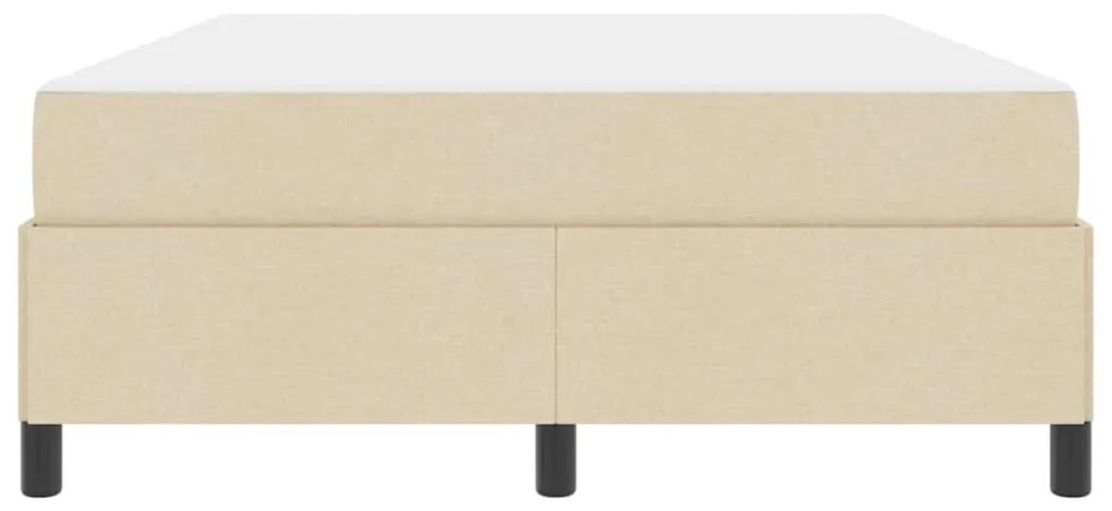 vidaXL Κρεβάτι με ελατήρια Κρέμα και Μαύρο 160 x 200 cm