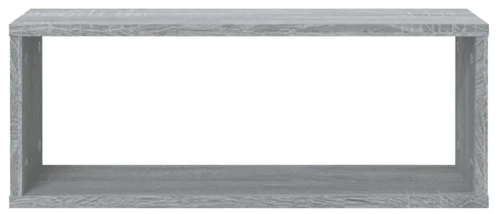 Ραφιέρες Τοίχου Κύβος 4 τεμ Γκρι Sonoma 60x15x23 εκ. Επεξ. Ξύλο - Γκρι
