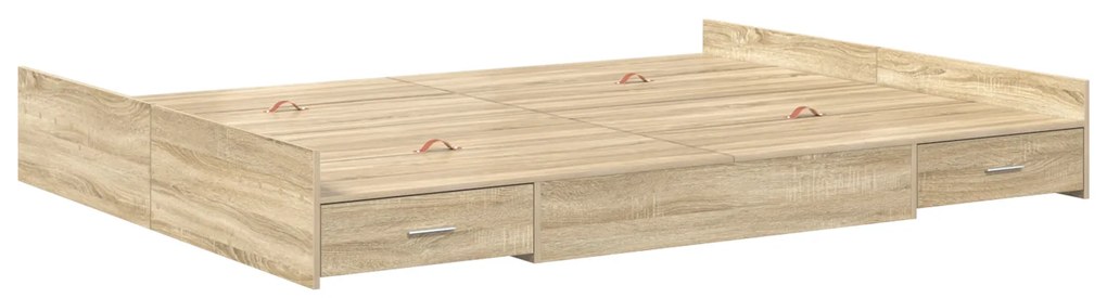 vidaXL Κρεβάτι με αποθηκευτικό χώρο Sonoma Δρυς 160 x 200 cm