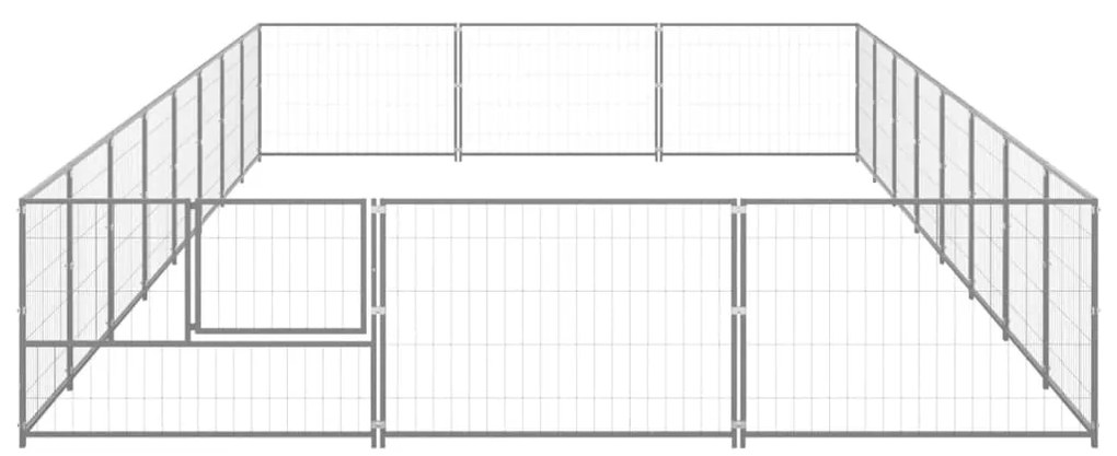 vidaXL Σπιτάκι Σκύλου Ασημί 24 μ² Ατσάλινο