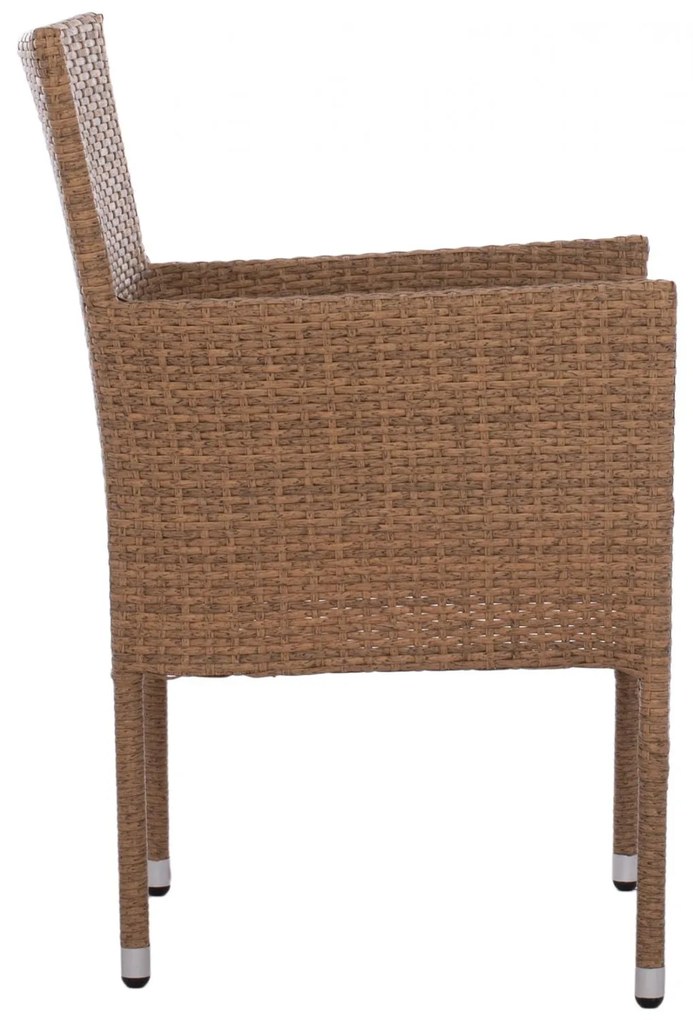 Καρέκλα - Πολυθρόνα NISHA C5684.02 Μεταλλική με Wicker Καφέ - Μόκα &amp; Μαξιλάρι 58x60x87 εκ. 58x60x87 εκ.