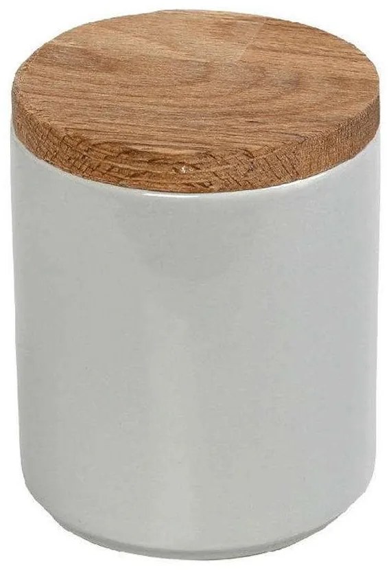 Δοχείο Με Καπάκι Essentials OWA130K6 8x8x9cm Light Grey Espiel Ceramic