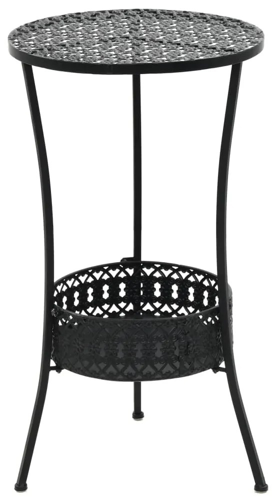 Τραπέζι Bistro Μαύρο 40 x 70 εκ. Μεταλλικό