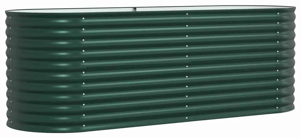 vidaXL Υπερυψωμένη Ζαρντινιέρα Πράσινο 240 x 80 x 81 cm Ατσάλι
