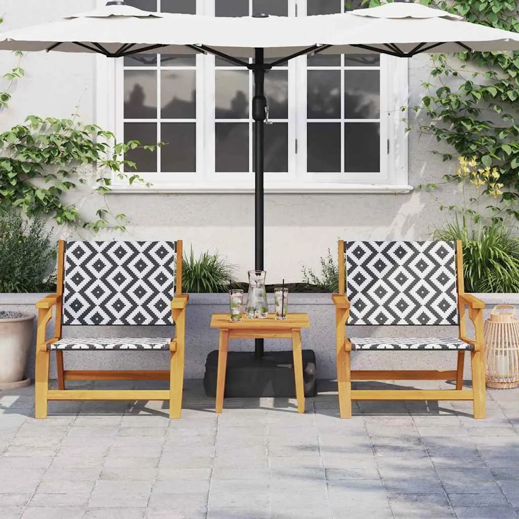 vidaXL Εξωτερικά Έπιπλα 2 pcs Λευκό 67 x 78 x 73εκ Μασίφ ξύλο ακακίας