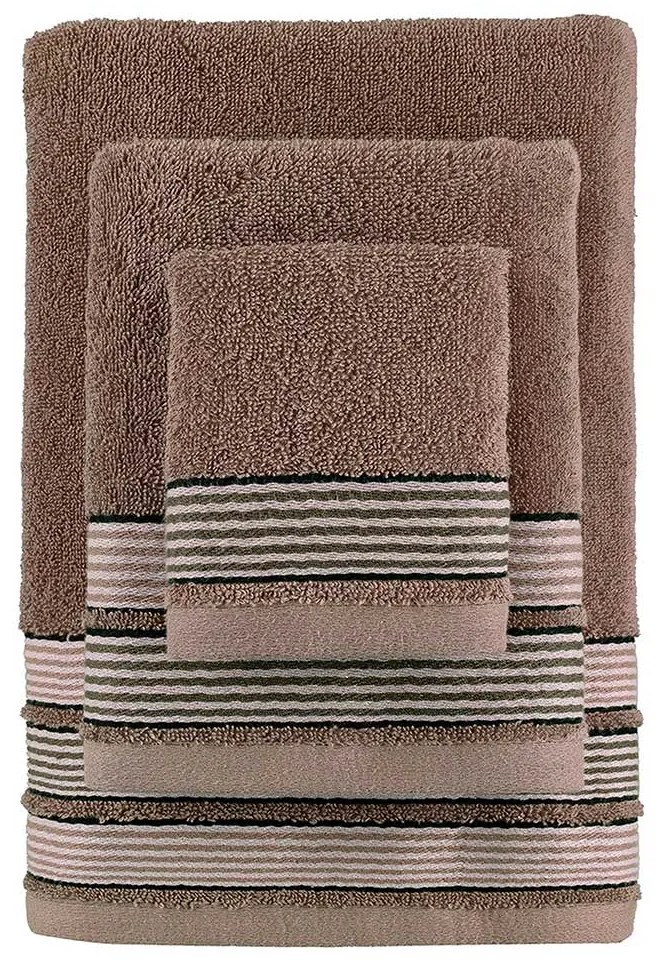 Πετσέτες Μπάνιου (Σετ 3τμχ) Palamaiki Bela Taupe 450gsm