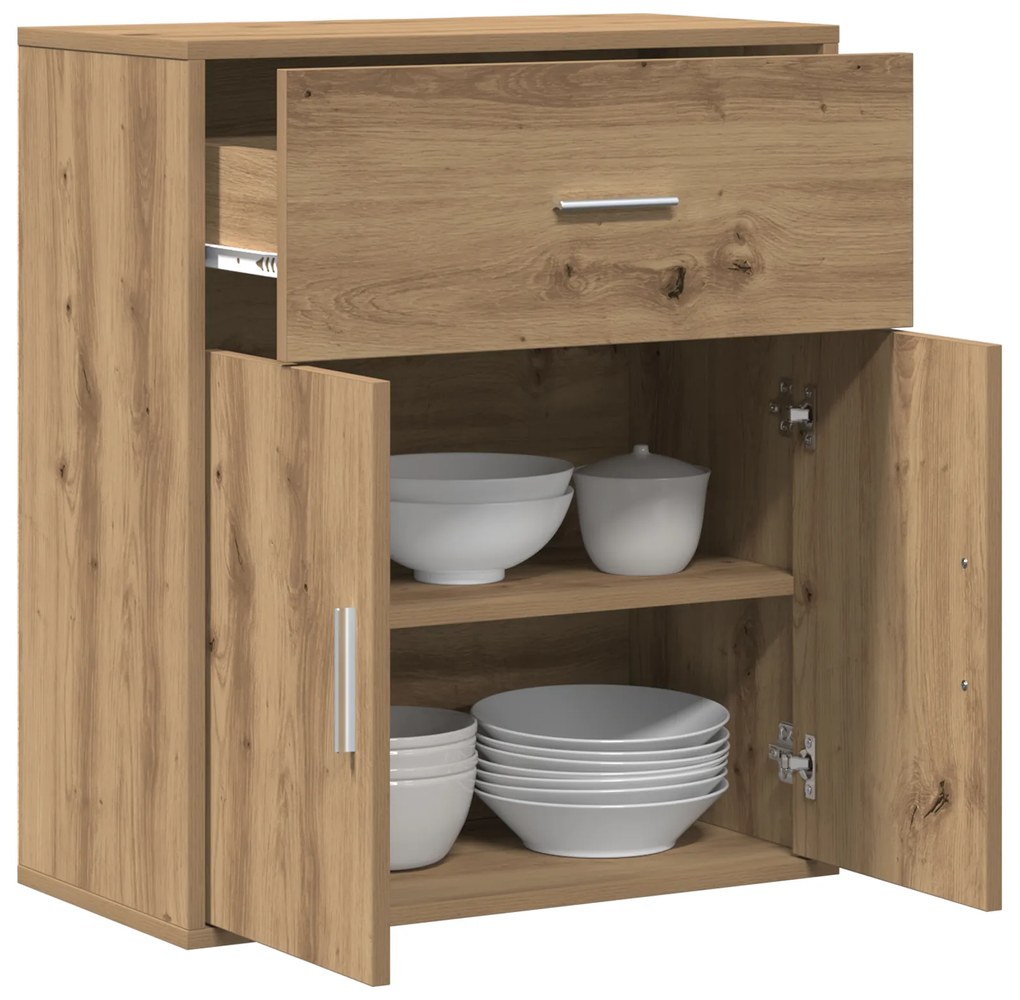 vidaXL Πλαϊνό γραφείο artisan δρυς 60 x 31 x 70 εκ Επεξεργασμένο ξύλο