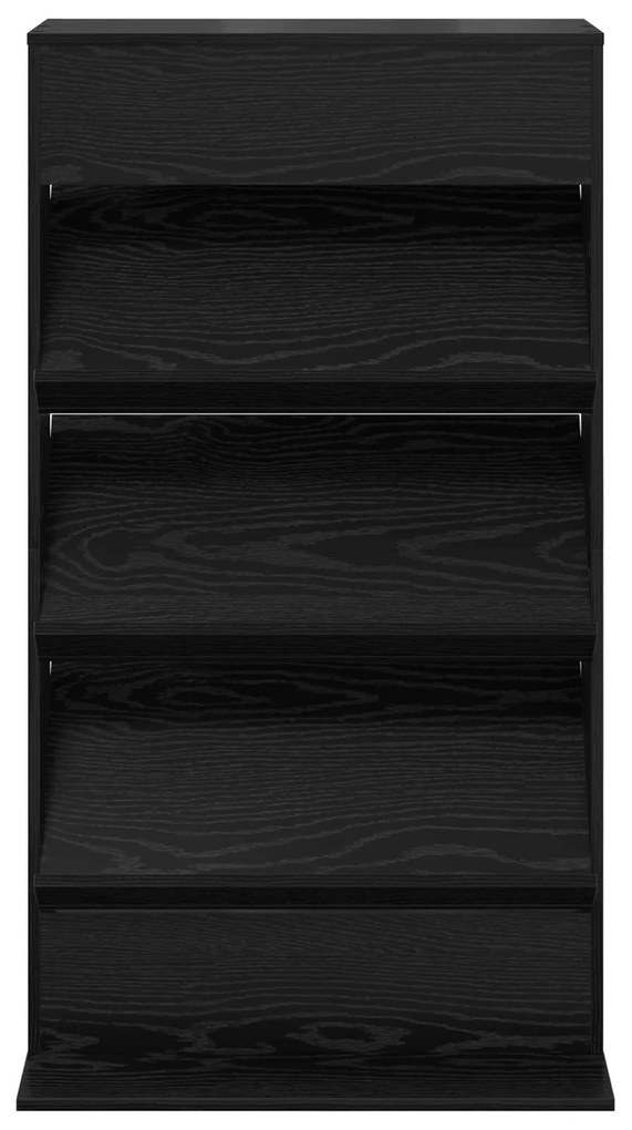 vidaXL Ράφι Περιοδικών Μαύρη Οξυά 70 x 41 x 126 εκ. Επεξεργασμένο ξύλο
