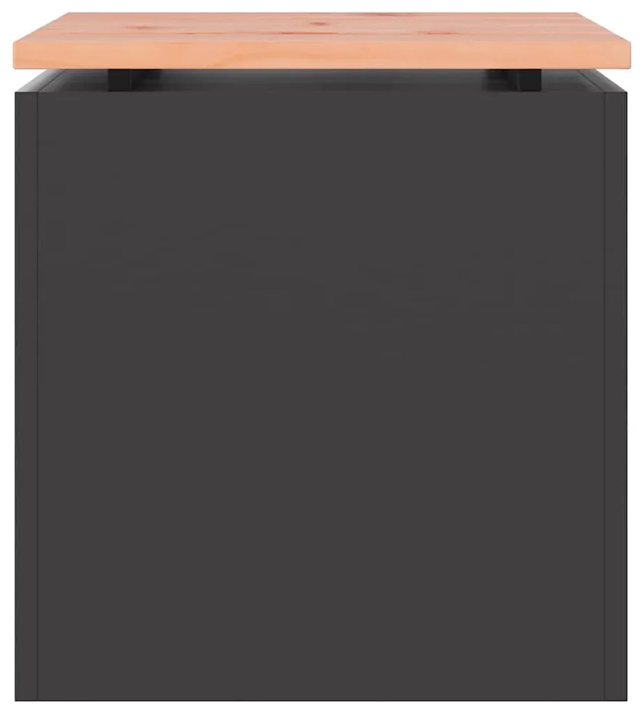 vidaXL Παγκάκι κήπου Μαύρο 40 x 40 x 43 cm Ατσάλι