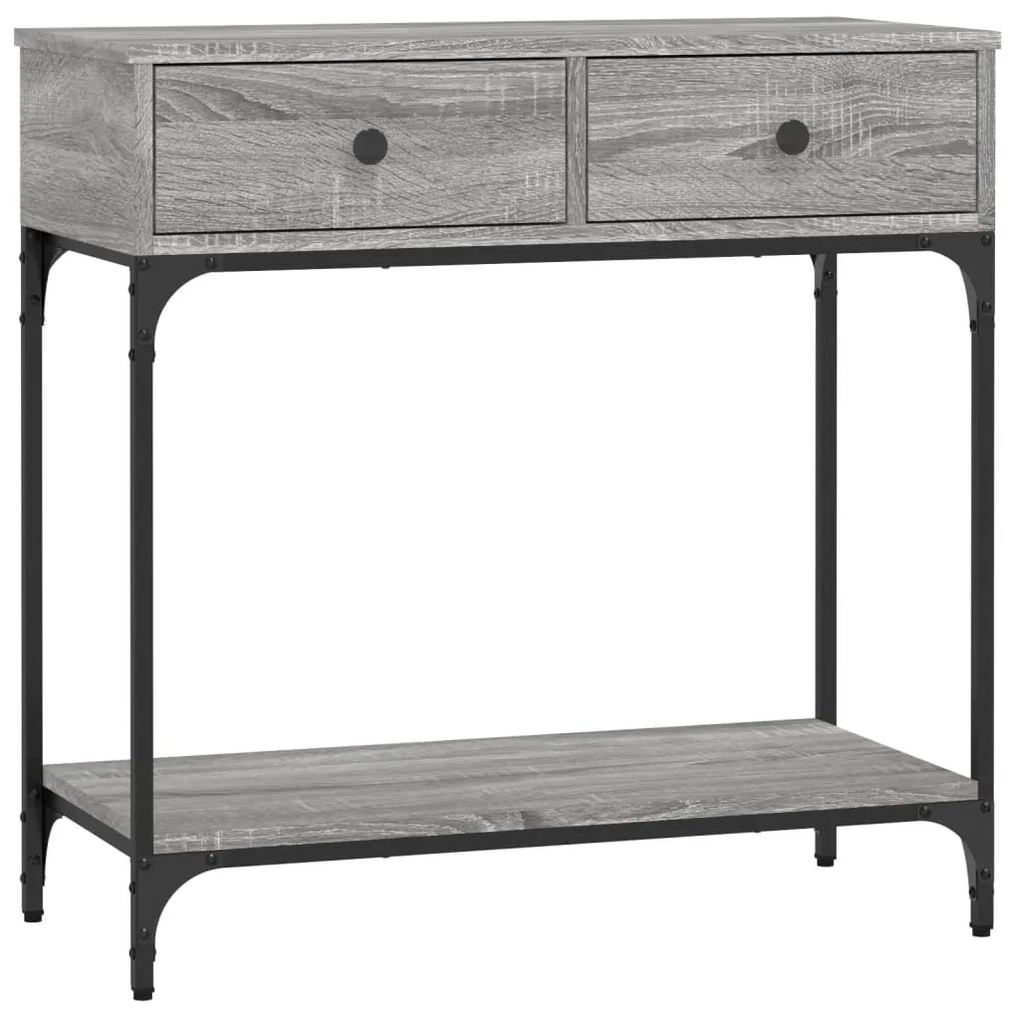 vidaXL Τραπέζι Κονσόλα Γκρι Sonoma 75x34,5x75 εκ. Επεξεργασμένο Ξύλο