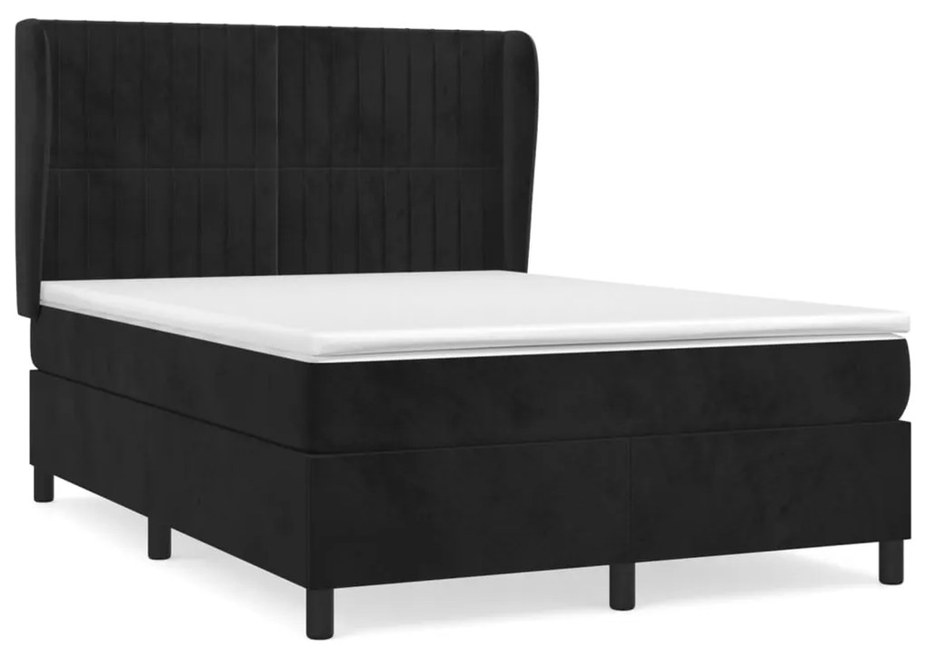 ΚΡΕΒΑΤΙ BOXSPRING ΜΕ ΣΤΡΩΜΑ ΜΑΥΡΟ 140X200 ΕΚ. ΒΕΛΟΥΔΙΝΟ 3129335