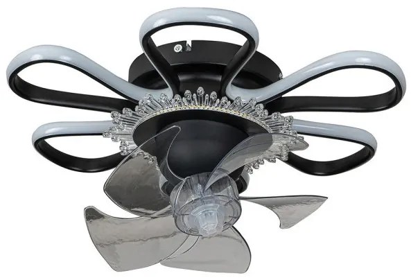 Ανεμιστήρας Οροφής Με Φωτιστικό LED 65W IP20 3CCT Arlight-334007-Μαύρο 0334007