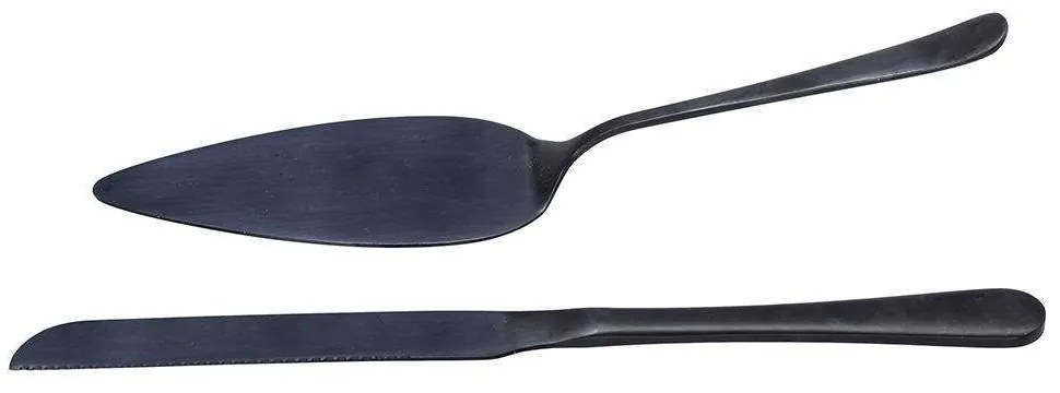 Σπάτουλα Και Μαχαίρι Σερβιρίσματος Durable (Σετ 2Τμχ) 45.041.04 Black Cryspo Trio Stainless Steel