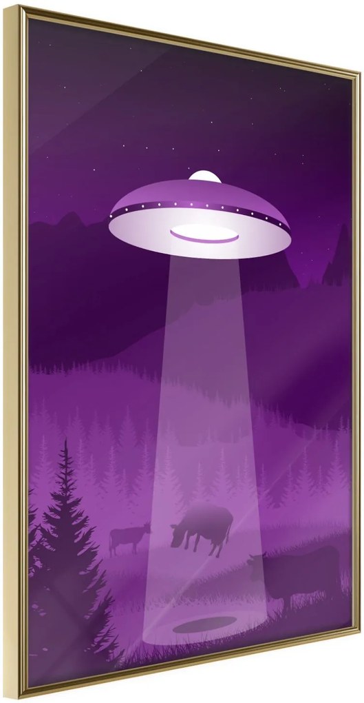 Αφίσα - Flying Saucer - 20x30 - Χρυσό - Χωρίς πασπαρτού