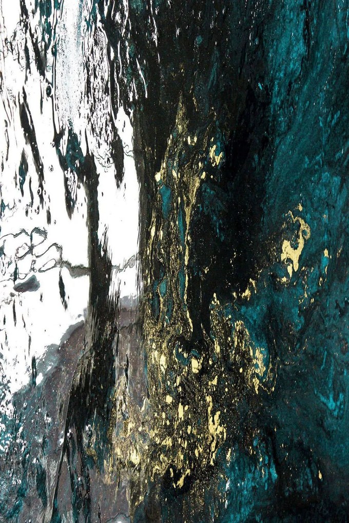 Χαλί Exfab264 593HFT1247 Petrol-Gold Conceptum Hypnose 80X200cm