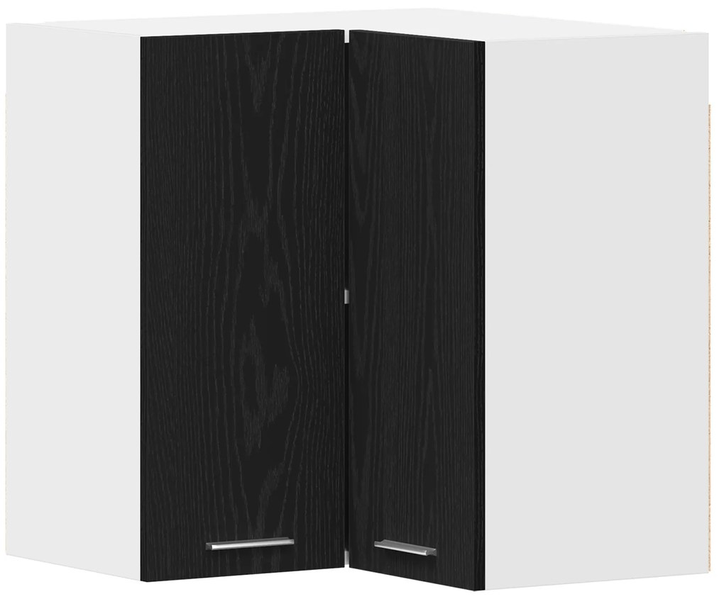 vidaXL Γωνιακός Τοίχου Ντουλάπι - Μαύρη Δρυς - 57 x 57 x 60 εκ - Φτιαγμένο από Ξύλο