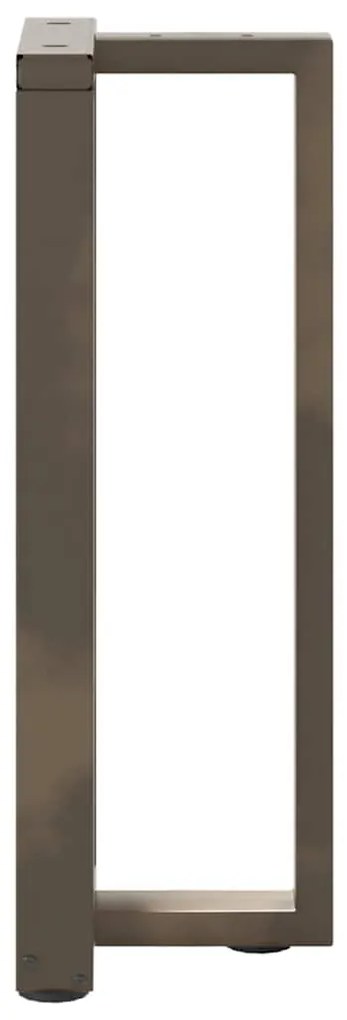 vidaXL Πόδια Κονσόλας σε Σχήμα Τ, 2 τεμ. Μαύρο 25x28x(72-73) εκ. Ατσάλι
