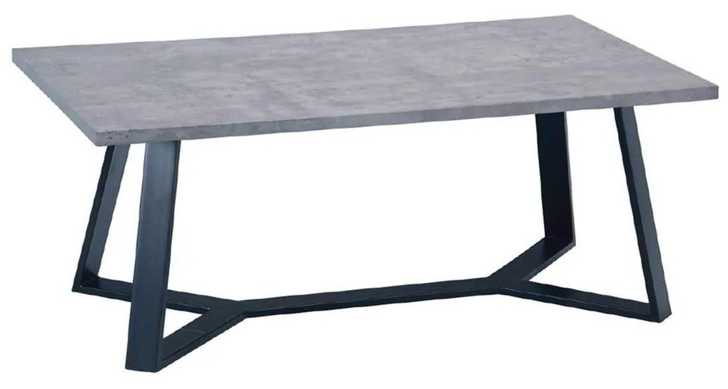 Τραπέζι Σαλονιού 110x60cm HANSON Cement/Βαφή Μαύρη