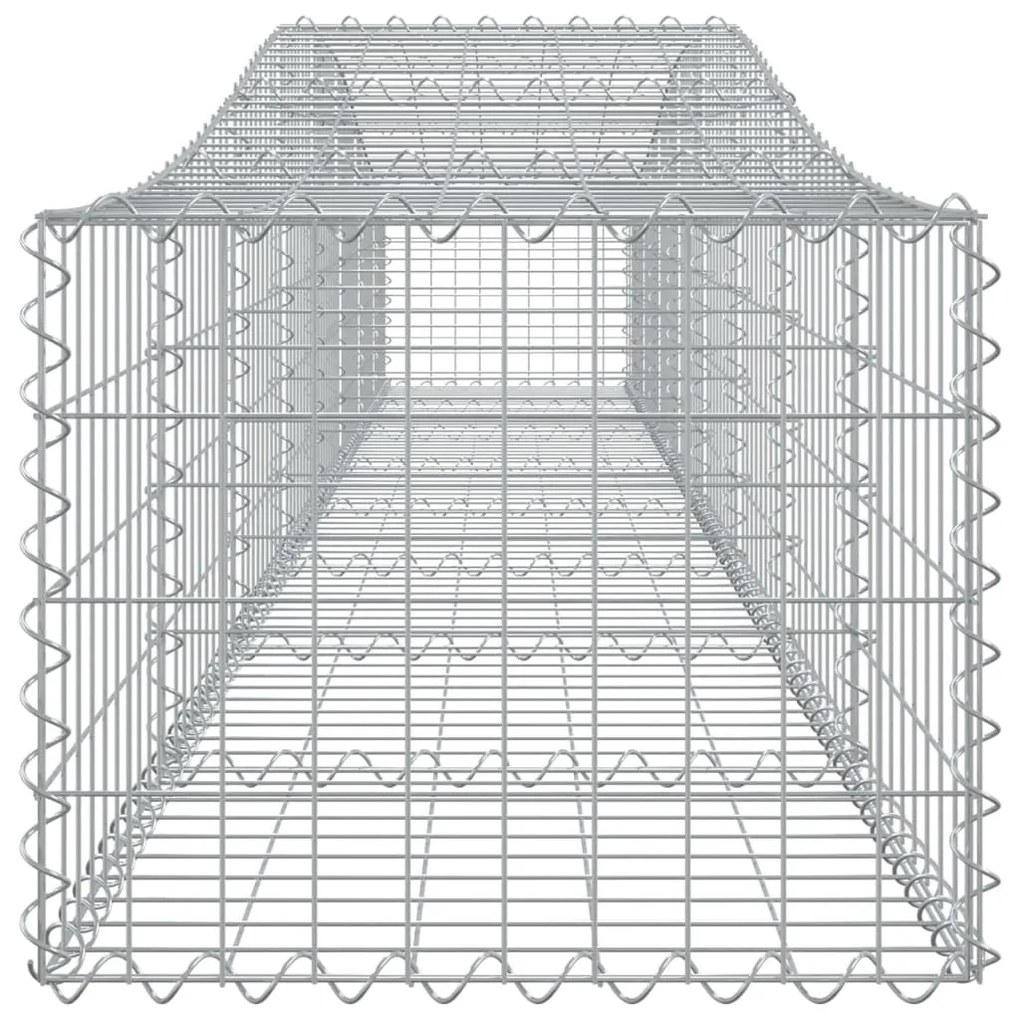 Συρματοκιβώτια Τοξωτά 15 τεμ. 400x50x40/60 εκ. Γαλβαν. Ατσάλι - Ασήμι