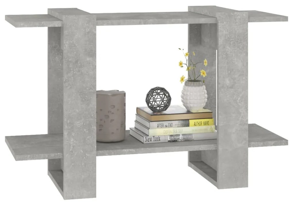 vidaXL Βιβλιοθήκη/Διαχωριστικό Χώρου Γκρι Σκυροδέματος 80x30x51 εκ.
