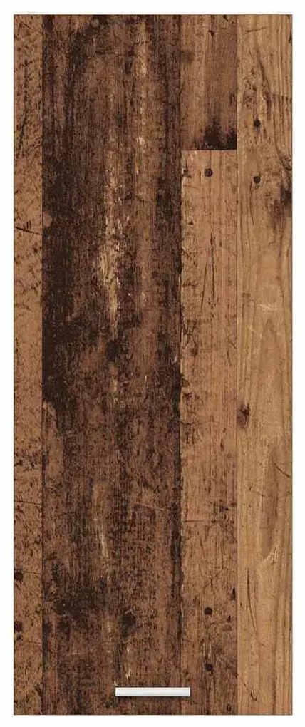 vidaXL Κρεμαστό ντουλάπι με αποθήκευση Παλιό ξύλο 40 x 31 x 100 εκ.