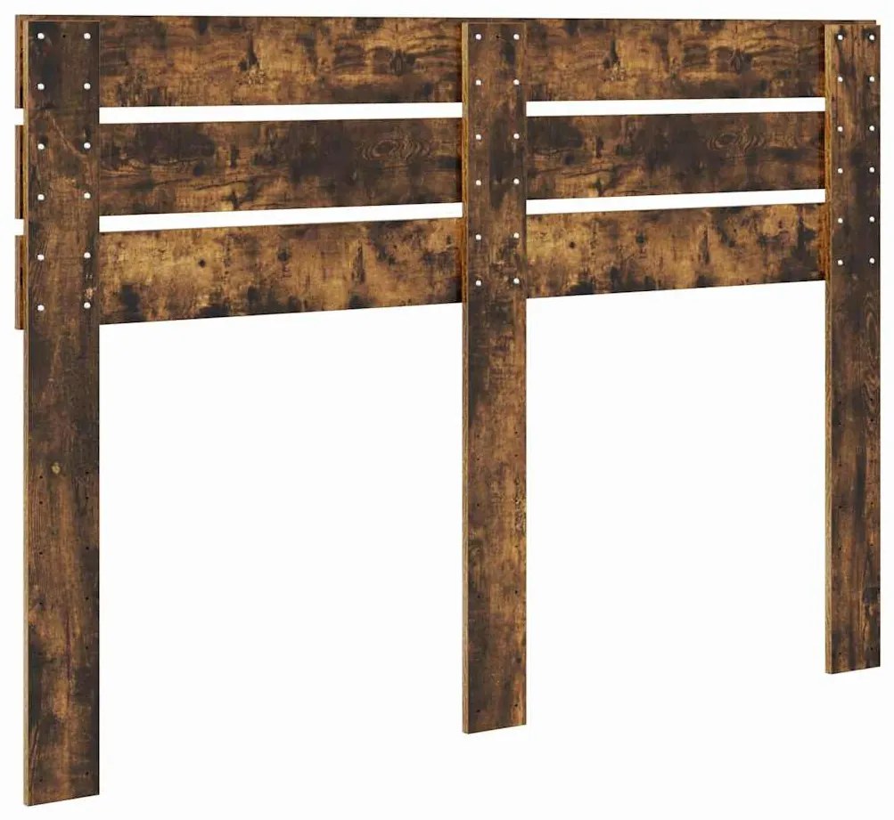 vidaXL Κεφαλάρι με κεφαλάρι Καπνιστό Δρύς 160 cm Επεξεργασμένο ξύλο