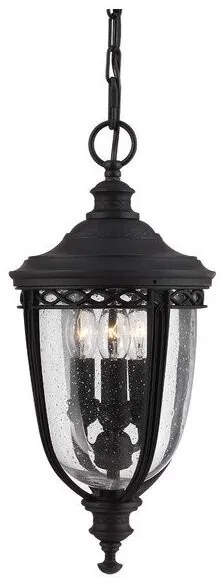 Κρεμαστό Φωτιστικό Οροφής 3xE14  Φανάρι 47cm  IP44 English Bridle Elstead Lighting-FE-EB8-M-BLK-Μαύρο FE-EB8-M-BLK