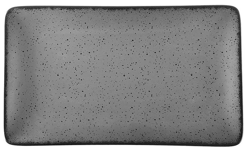 Πιατέλα Ορθογώνια Πορσελάνινη Terra Grey 31x21cm - Estia