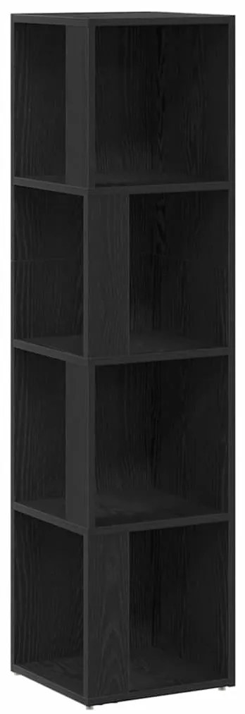 vidaXL Γωνιακά ράφια Μαύρη δρυς 33 x 33 x 132 εκ. Επεξεργασμένο ξύλο